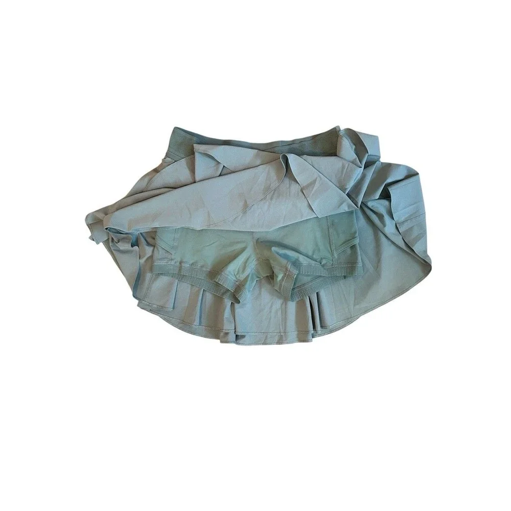 Lululemon Court Rival High Rise Skirt Green Tennis Skort LW8AH4T | Size 8